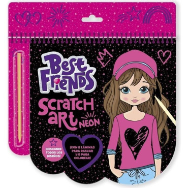Inicio   Ludum, Libro raspa y dibuja scratch neon 'Best friends' 
Contiene: 8 láminas para rascar y 8 láminas para colorear