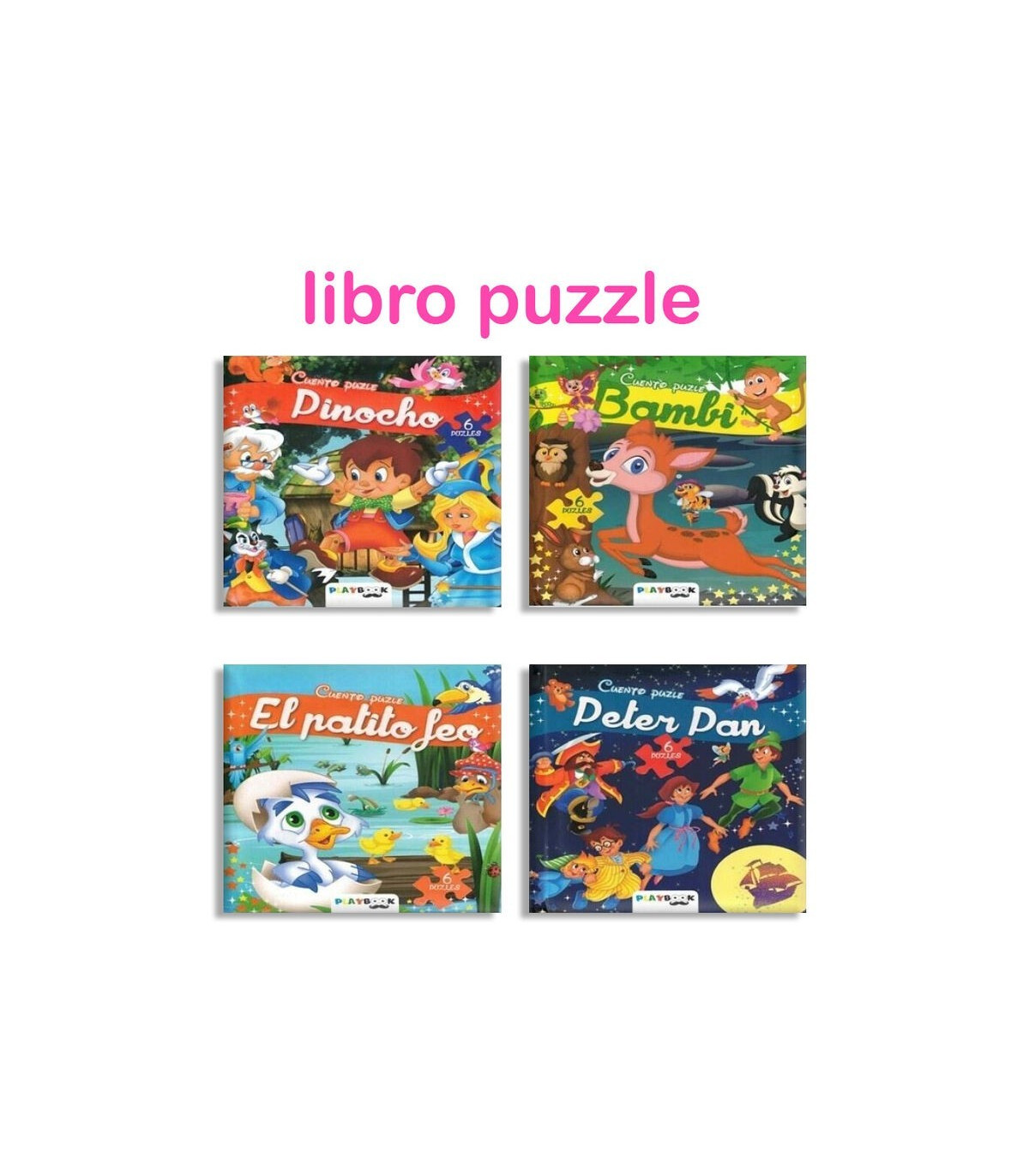 Inicio   Libro cuentos infantiles puzzle 14 paginas 16x19cm Este libro de cuentos infantiles puzzle cuenta con 14 páginas y pres
