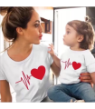 camisetas madre e hija pulsaciones corazón