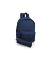 mochila de 44cm  de color azul marino con estuche de regalo delbag