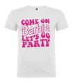 Camiseta Manga corta Hombre y NIño Lettering Let's Go Party Barbie La pelicula