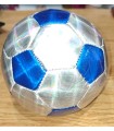 Pelota pequeña de futbol plateada y azul ( diametro:46cm)