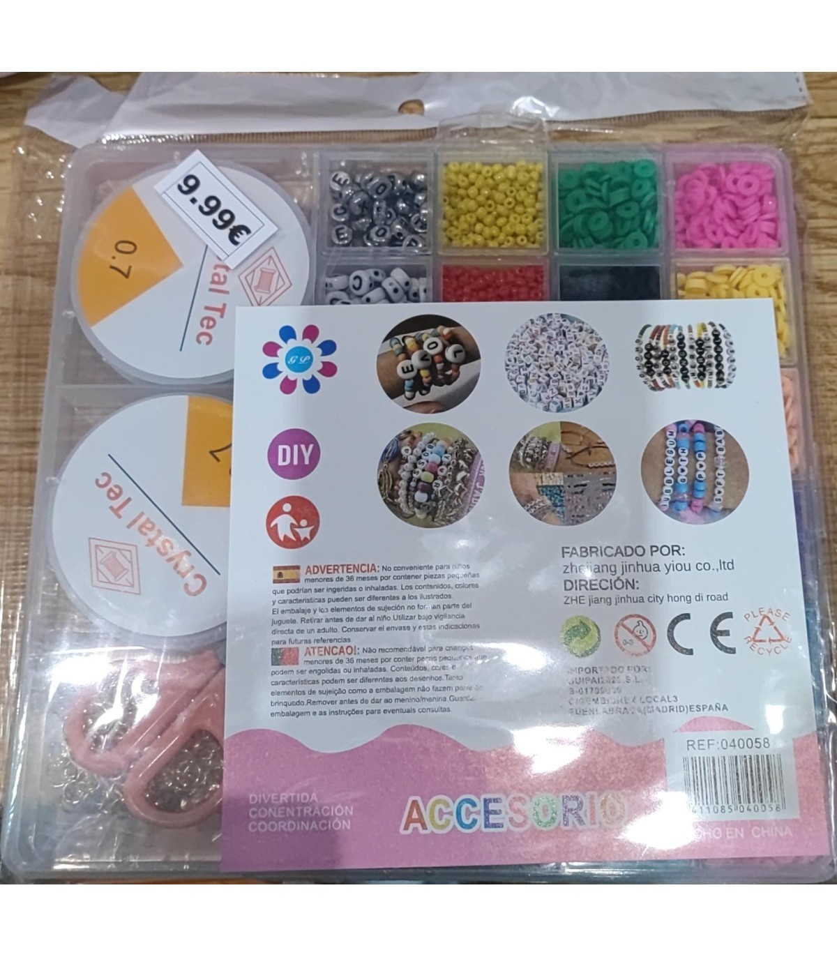 Kit de abalorios para hacer pulseras Abalorios de letras coloridas