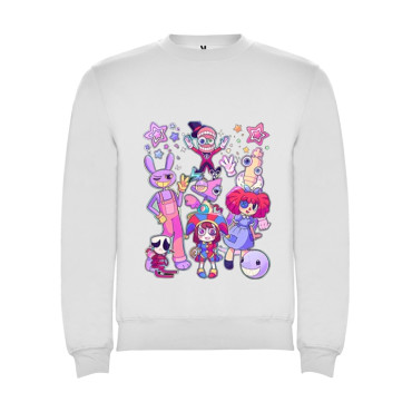 "Sudadera Personalizable de Pomni, el Circo Digital: ¡Magia, Diversión y Entrega Rápida en Albithinia! 🌈✨"