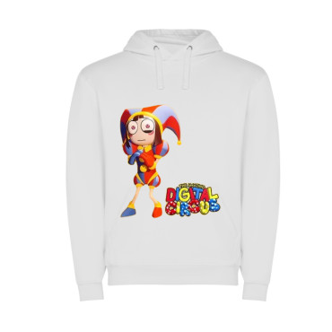 "Sudadera Mágica de Pomni: ¡Personaliza la Aventura en Albithinia! 🌈✨"