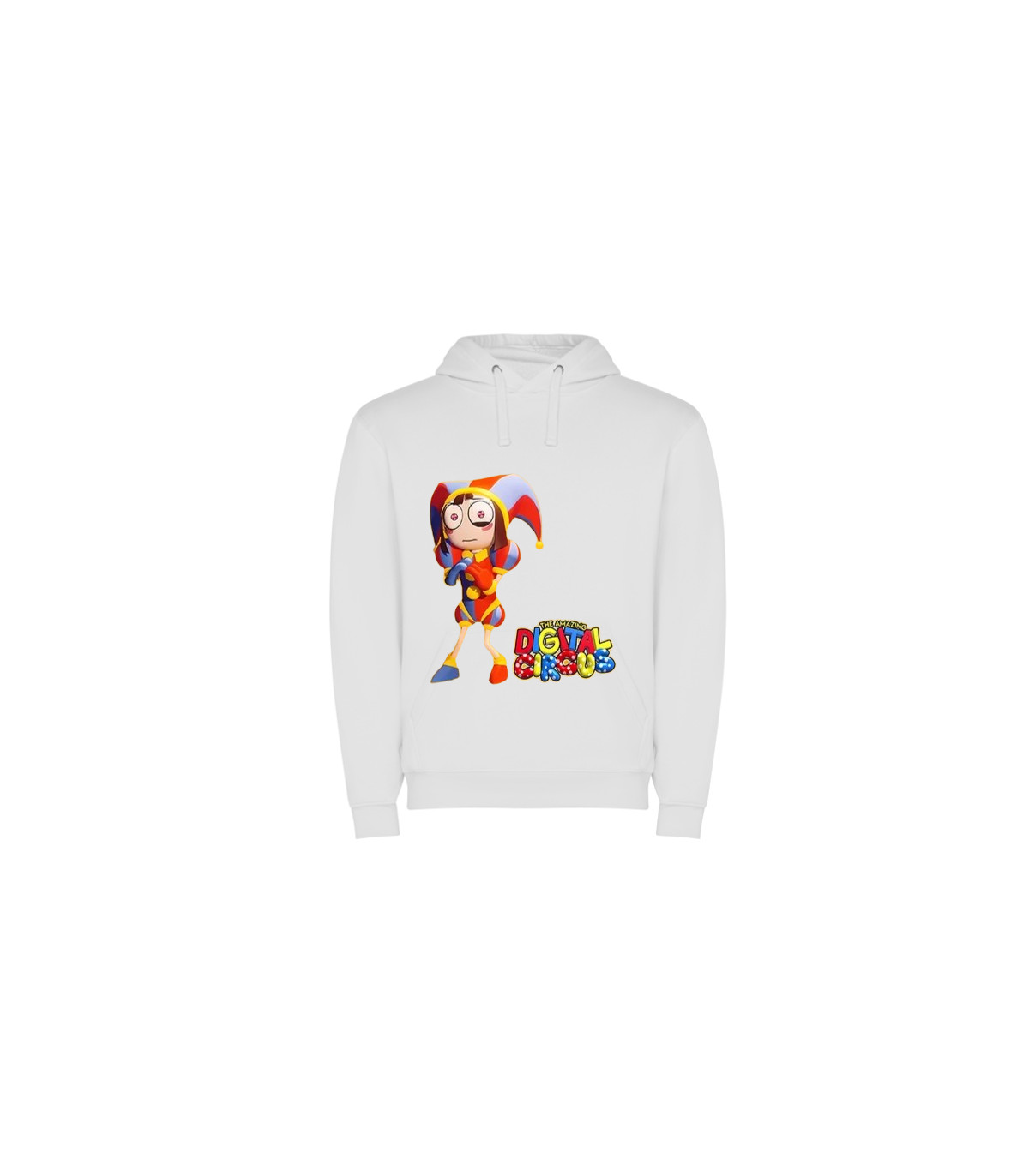 "Sudadera Mágica de Pomni: ¡Personaliza la Aventura en Albithinia! 🌈✨"