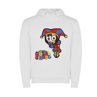 "Sudadera Mágica de Pomni: ¡Personaliza la Aventura en Albithinia! 🌈✨"