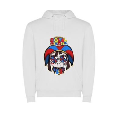 "Sudadera Mágica de Pomni: ¡Personaliza la Aventura en Albithinia! 🌈✨"