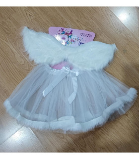 disfraz tutu navidad niña angel blanco o rosa