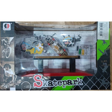 set rampa con monopatin mini