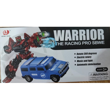 ✨ Coche Transformers Azul: Rotación 360°, Transformación Automática, Luces y Música ¡Vive la Aventura en Grande!