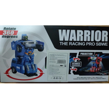 ✨ Coche Transformers Azul: Rotación 360°, Transformación Automática, Luces y Música ¡Vive la Aventura en Grande!