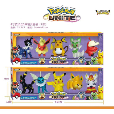 blister  de 5 figuras pokemon de 10cm