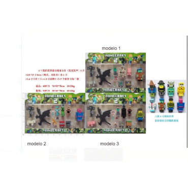blister  de  figuras minecraft  grandes