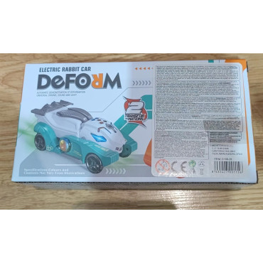 Coche eléctrico transformable en conejo tipo transformers