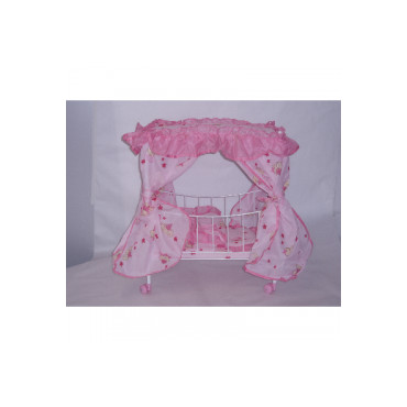 🏰💖 Elegancia Móvil: Dosel Cuna Rosa con Ruedas en Albithinia, donde la Comodidad se Desliza con Estilo 🛌🚼