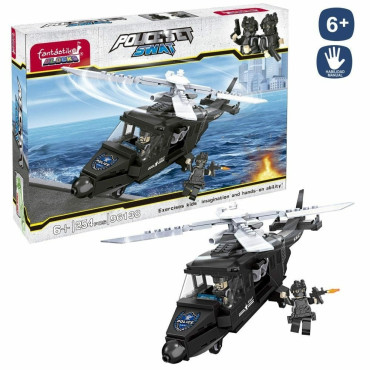 Bloques de contrucción compatibles con lego helicoptero de policia swat