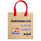 Tote bag bolsa de yute natural con asas reforzadas NIMES personalizable