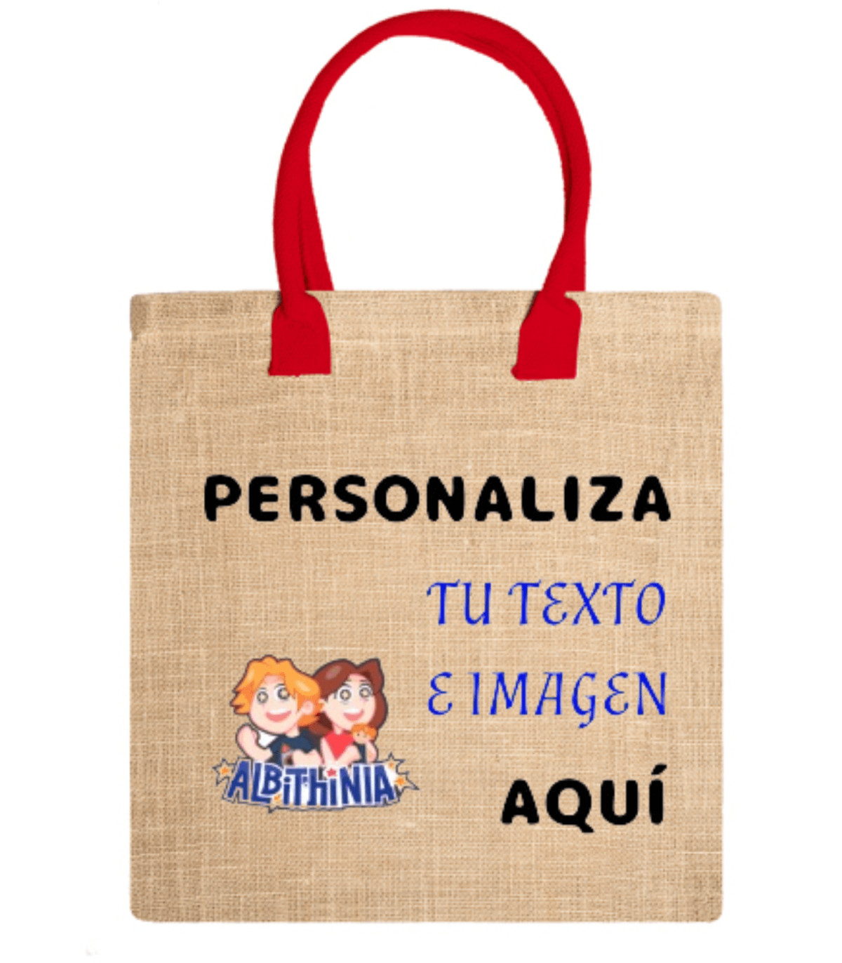 Tote bag bolsa de yute natural con asas reforzadas NIMES personalizable