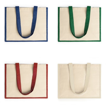 Bolsa de yute laminado con asas largas NANTES personalizable