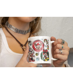 Taza Personalizable de Navidad de Mickey Mouse: ¡Magia Festiva en Cada Sorbo con Albithinia! 🐭🎄