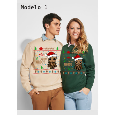Sudadera de guardianes de la galaxia groot marvel de navidad
