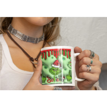 Taza Personalizable del Grinch: ¡Magia, Risas y Sorpresas en Cada Sorbo! 🎅🌟