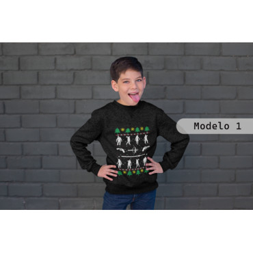 Sudadera infantil de zombies de navidad