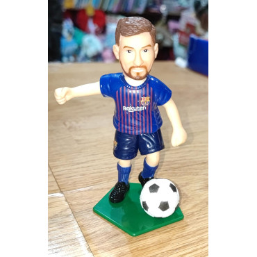 figura messi fc barcelona con balon blandito de 15cm