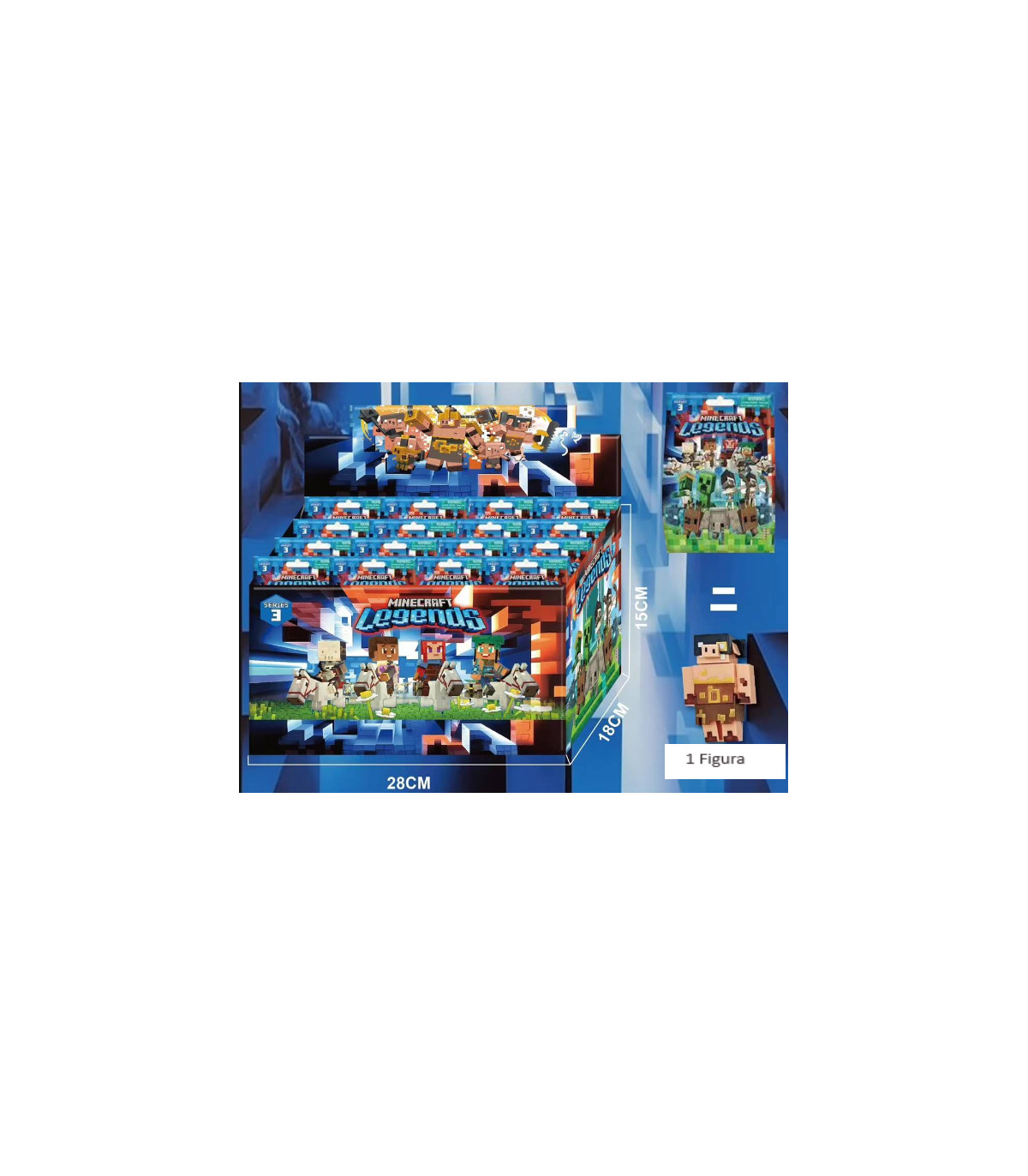 Sobres sorpresa figuras de minecraft legends