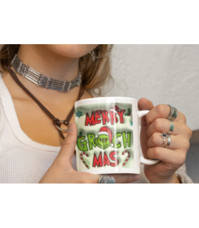 Merry GrinchMas: La Taza Personalizable que Hace Magia en Navidad" 🌟🎄