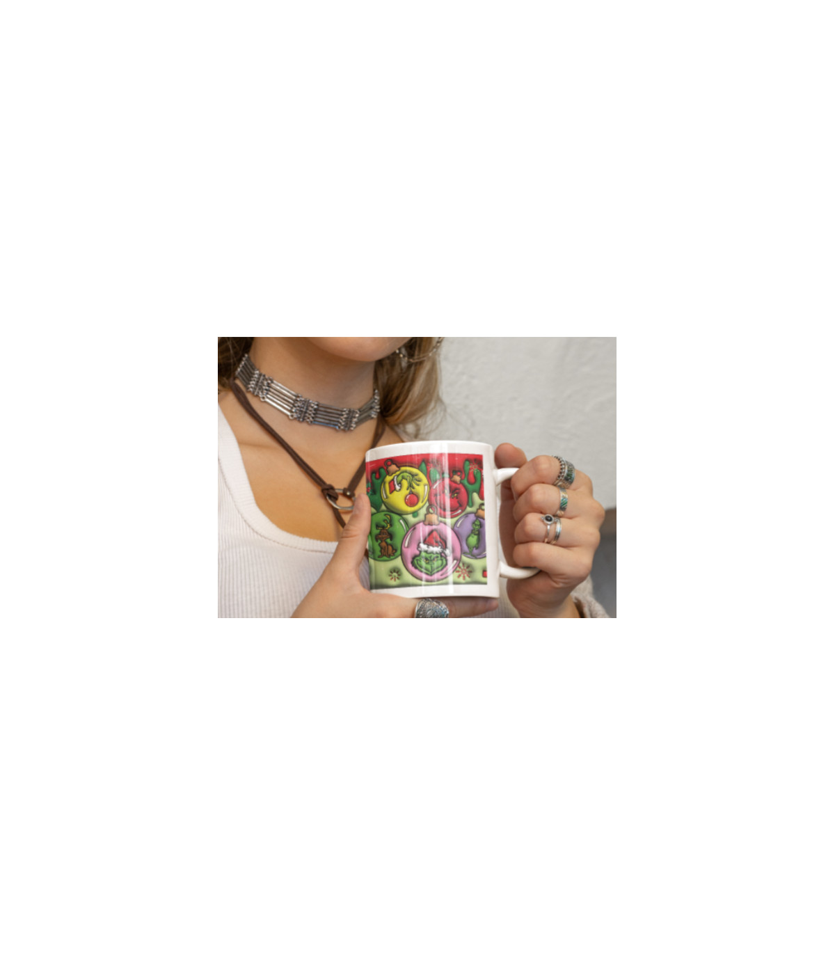 🌟Taza del Grinch en Bolas de Navidad: ¡Magia Festiva en Cada Sorbo!🎄🎁