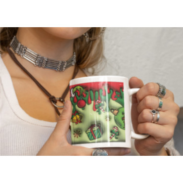 🌟Taza del Grinch en Bolas de Navidad: ¡Magia Festiva en Cada Sorbo!🎄🎁