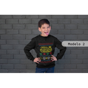 Sudadera infantil de star wars actualizaciones de navidad