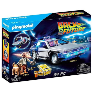 Vehículo delorean regreso al futuro playmobil