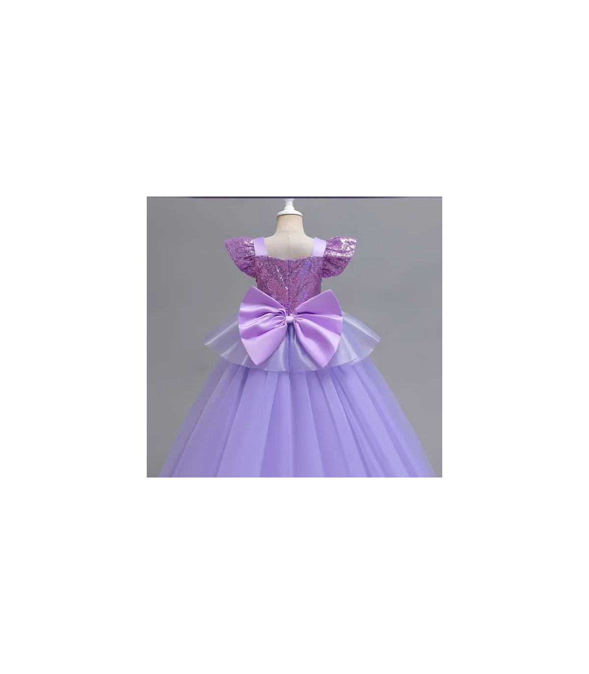 disfraz rapunzel para niñas lazo con lentejuelas