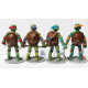 lote de 4 figuras de tortugas ninja con accesorios y articuladas de 18cm