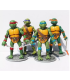 lote de 4 figuras de tortugas ninja con accesorios y articuladas de 18cm