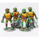 lote de 4 figuras de tortugas ninja con accesorios y articuladas de 18cm