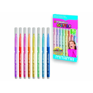 8 rotuladores de purpurina mitama glitter
