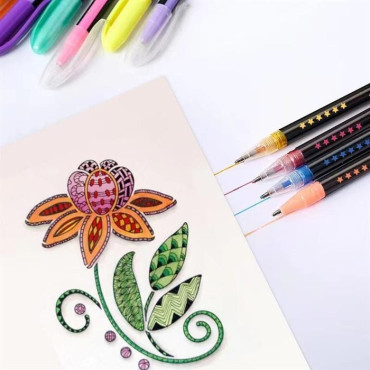 Pack 48 bolígrafos de gel de 1mm en colores pastel neon metálicos