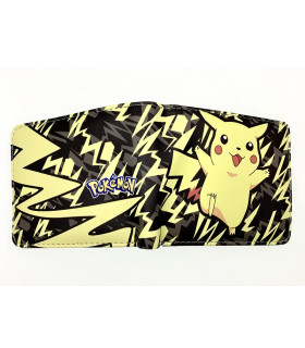 Cartera negra y amarilla hombre o adolsecentes de pokémon pikachu