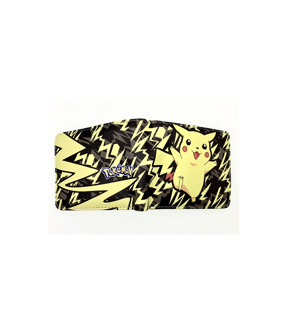 Cartera negra y amarilla hombre o adolsecentes de pokémon pikachu