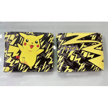 Cartera negra y amarilla hombre o adolsecentes de pokémon pikachu