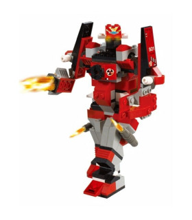 Bloques tipo lego de transformer rojo
