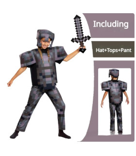 Disfraz minecraft armadura de diamante azul morado y netherita