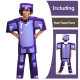 Disfraz minecraft armadura de diamante azul morado y netherita