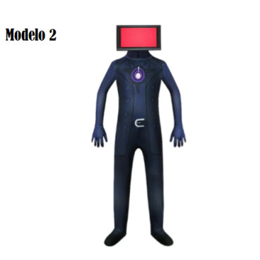 Disfraces mono malla Skibidi toilete vs camera man