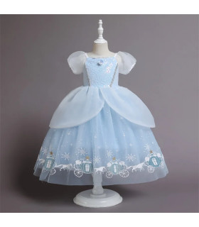 Disfraz vestido cenicienta princesa con corona