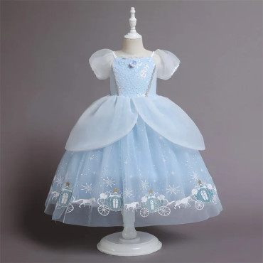 Disfraz vestido cenicienta princesa con corona